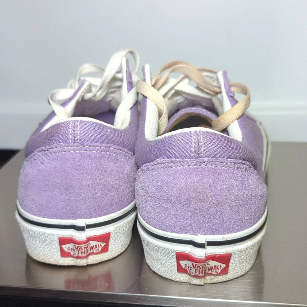 Vans Old Skool Low-Top Sneakers Purple + White Men's Size 9 Women's Size 10.5 - Picture 3 of 9